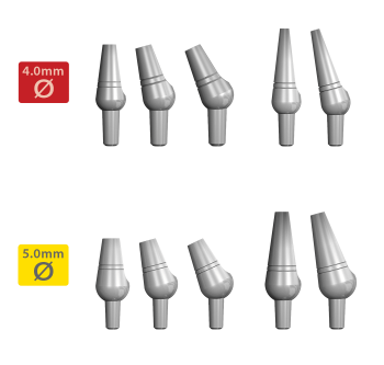 2.5mm Non-Shouldered Abutments 1a