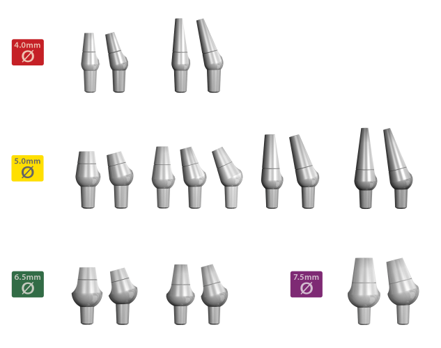 3.0mm Non-Shouldered Abutments 1a